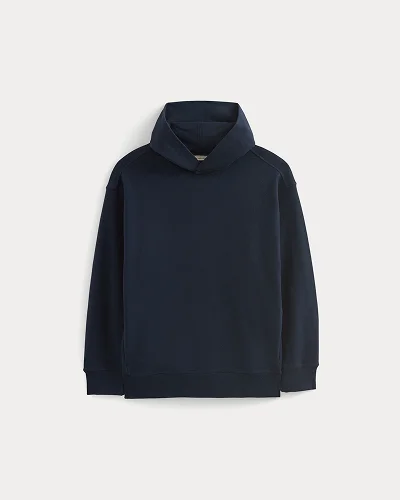 Image | Twill Terry Jacquard Hoodie | Navy