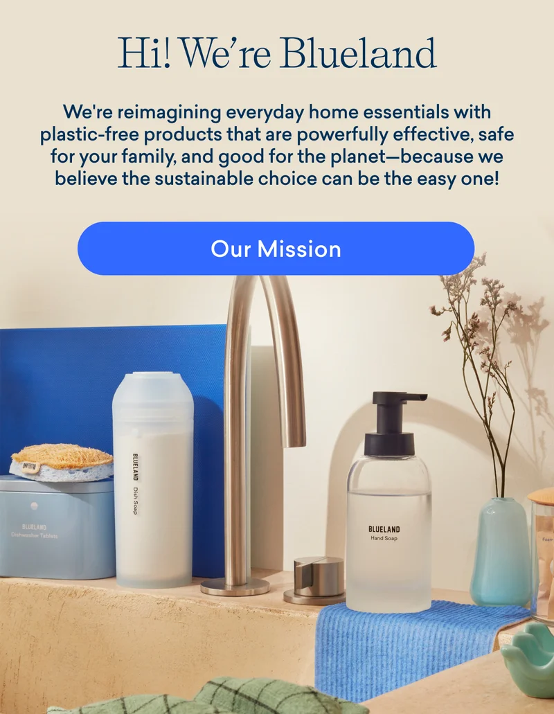 Blueland is reimagining everyday home essentials with plastic-free products that are powerful, effective and safe for your family. Learn more about our mission.