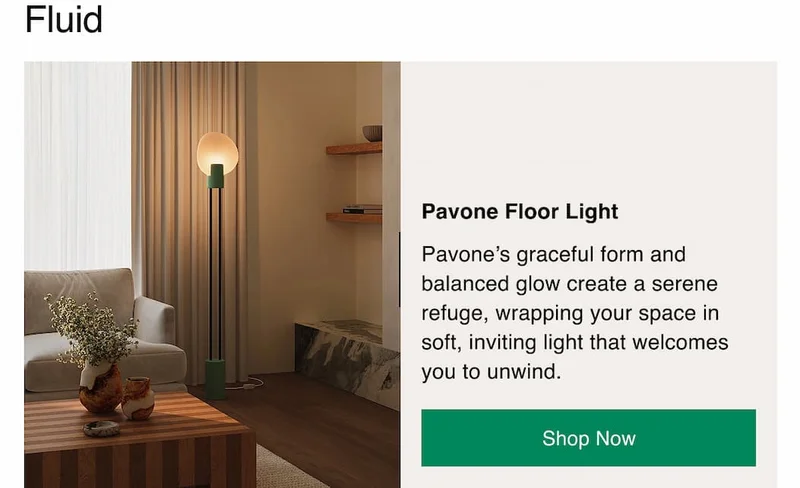 Fluid | Pavone Floor Light