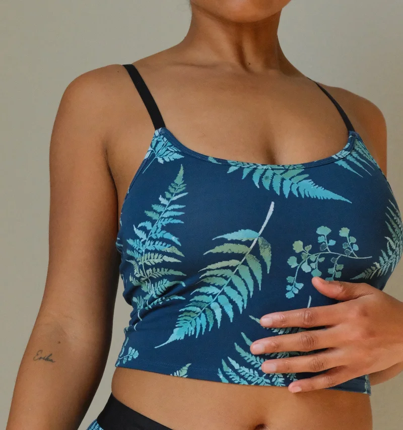 Image of Longline Bra Top - TENCEL™  Modal Botanical