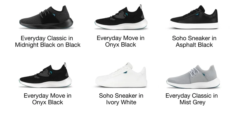 Product grid of the select styles included in the offer.