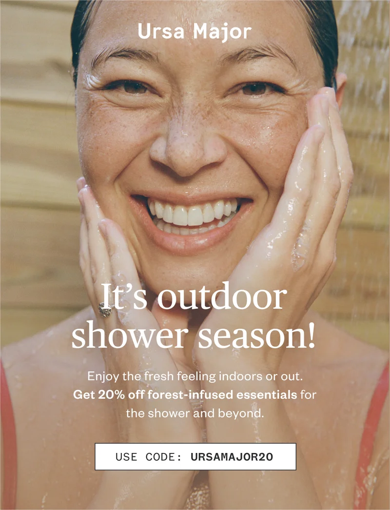 It's outdoor shower season!