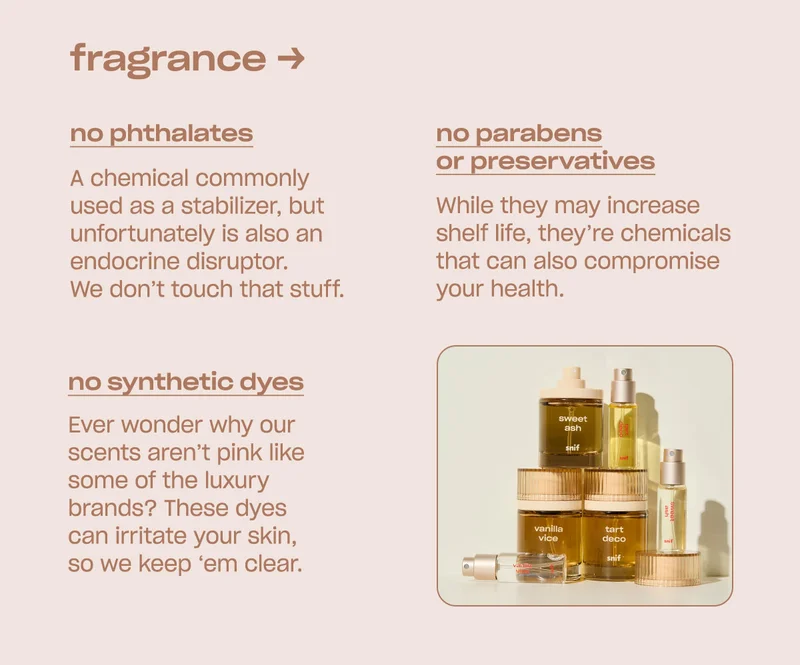 no phthalates A chemical commonly used as a stabilizer, but unfortunately is also an endocrine disruptor. We don’t touch that stuff.