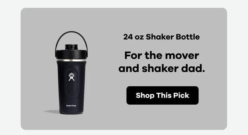 24 oz Shaker Bottle. For the mover and shaker dad. | Shop This Pick