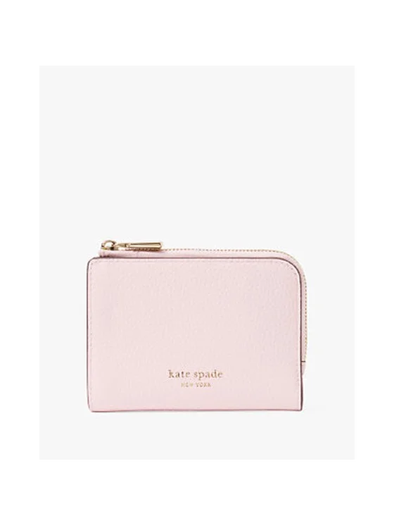Ava Colorblocked Pebbled Leather Zip Bifold Wallet