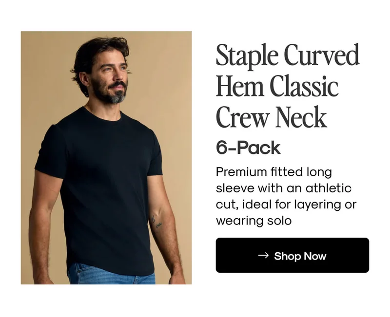 Staple Curved Hem Classic Crew Neck
