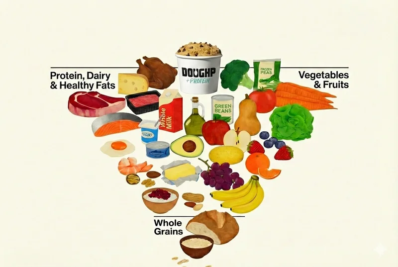Doughp got the top spot! (parody of the food pyramid)