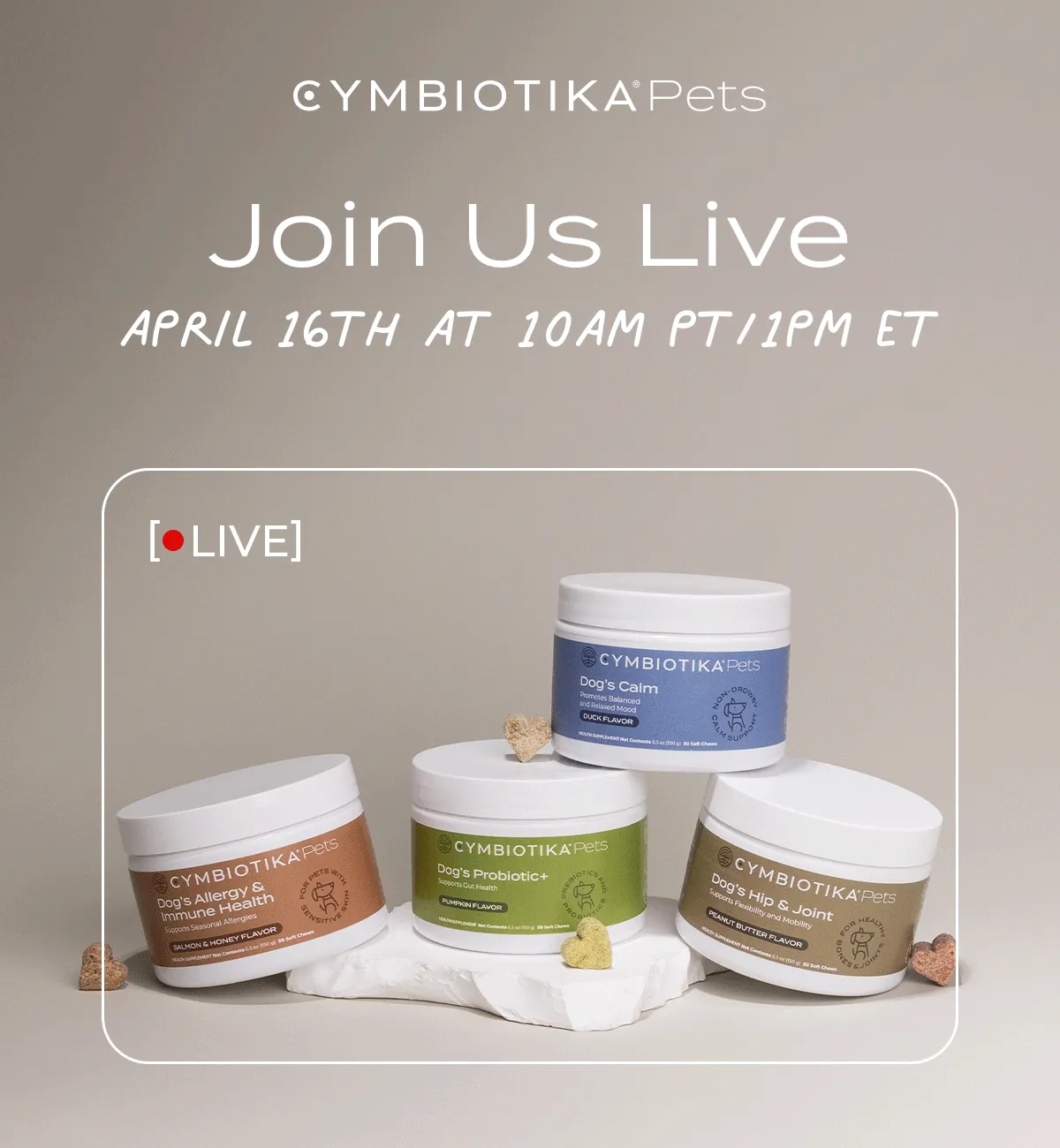 Join Us Live, TOMORROW!