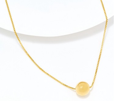 David Markstein Bronze 12mm Bead 18" Necklace