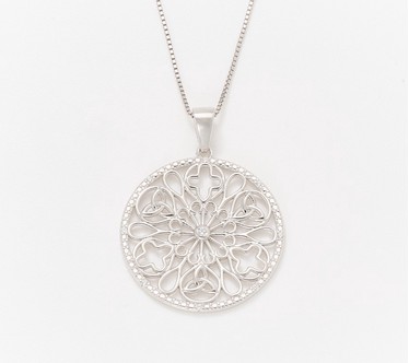 Solvar Sterling Silver Church Window Pendant