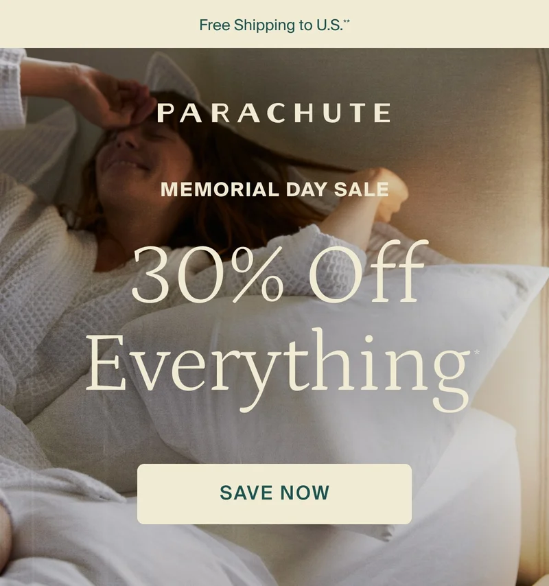 Memorial Day Sale. 30% off everything. Save now.