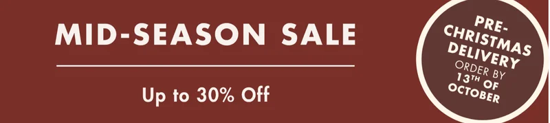 Mid Season Sale - Up to 30% off