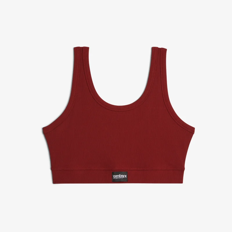 Image of Bamboo Rib Essentials Soft Bra - Burgundy