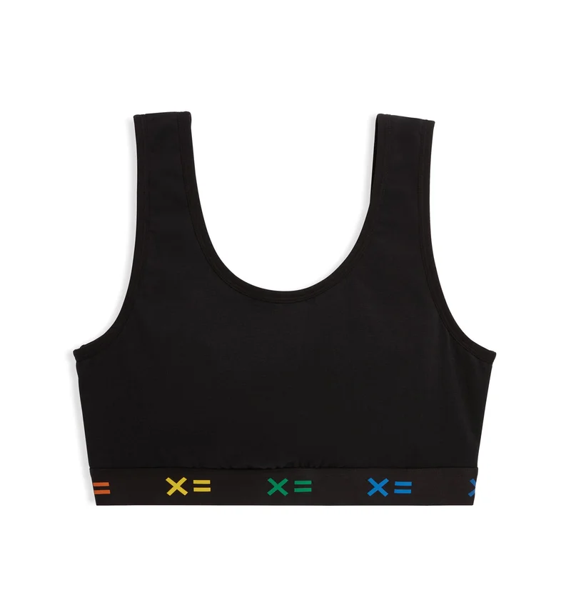 Image of Essentials Soft Bra - Black X= Rainbow