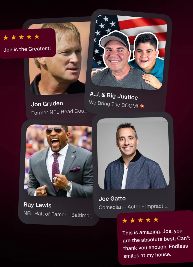 Pep Talk talent on Cameo