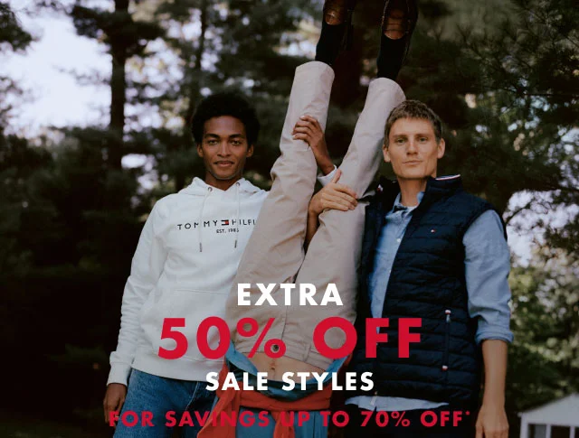 Extra 50% off sale styles                                            For savings up to 70% off*