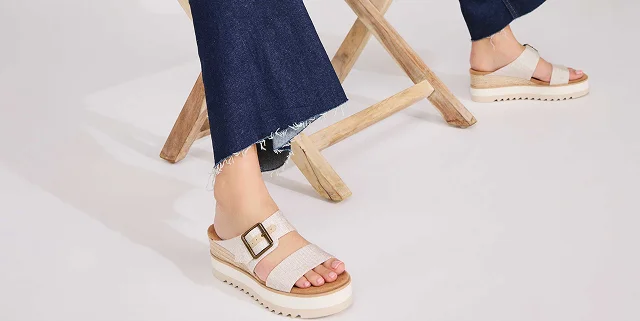 Diana Mule Buckle Wedge Sandal - Image