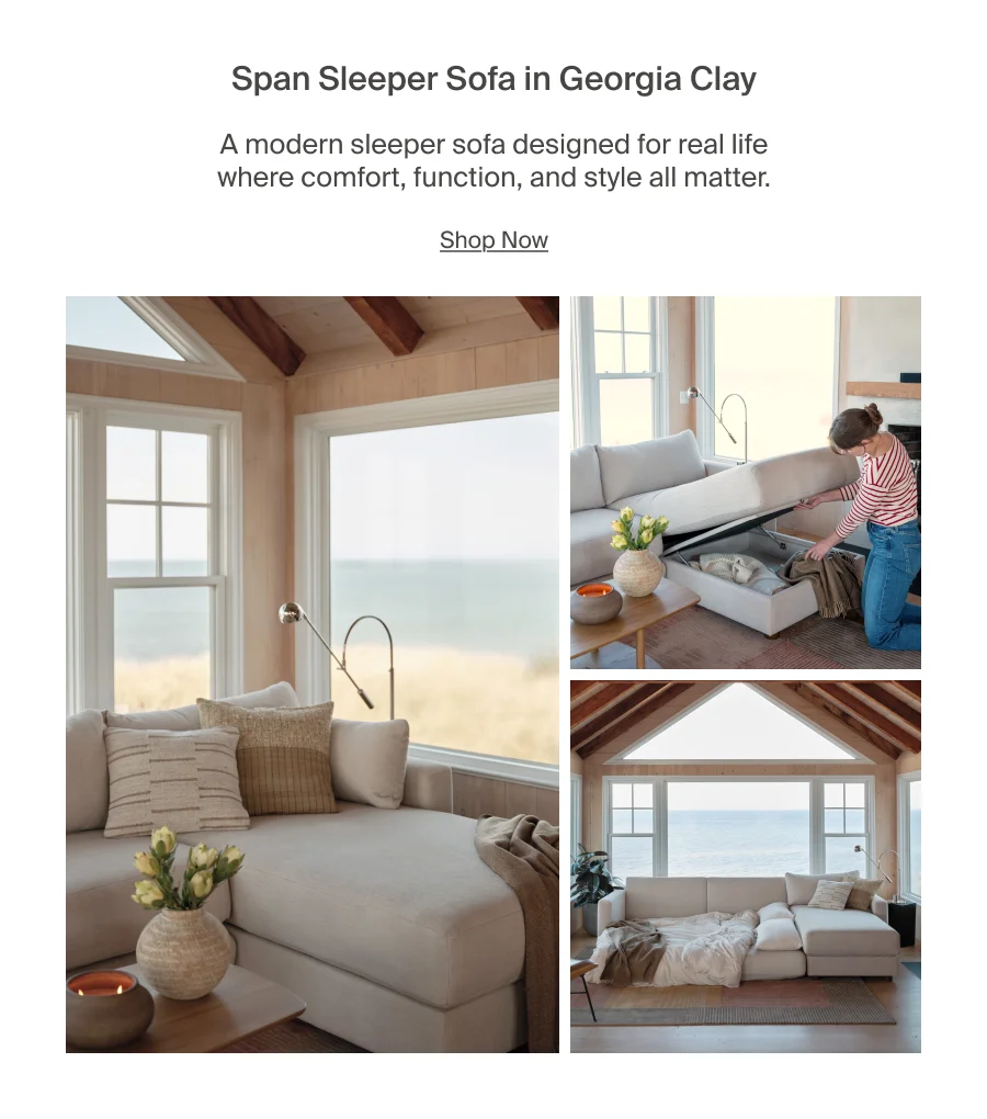 Span Sleeper Sofa in Georgia Clay