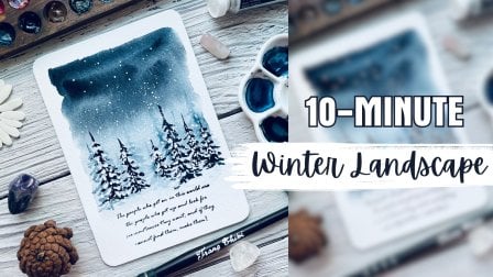 Mini Class: Simple Winter Landscape in Watercolor