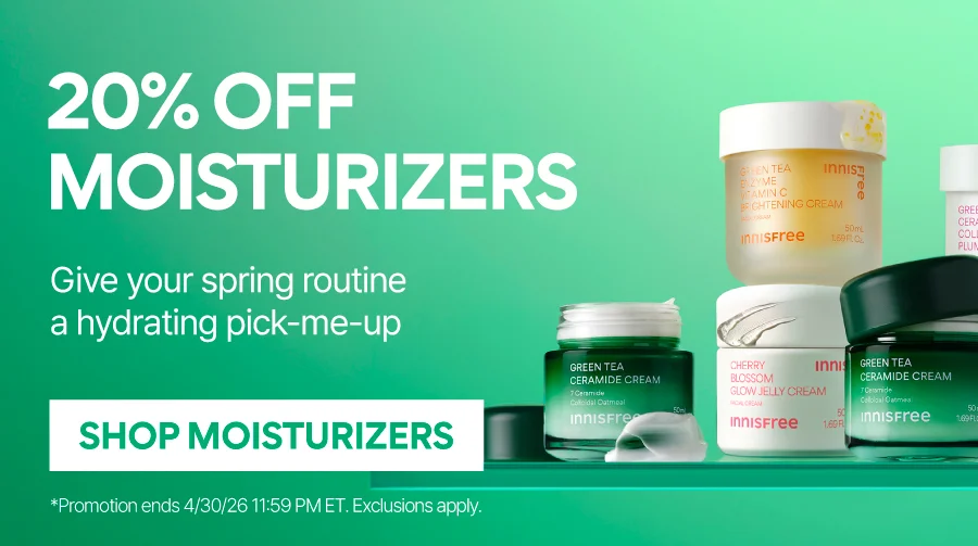 20% OFF MOISTURIZERS