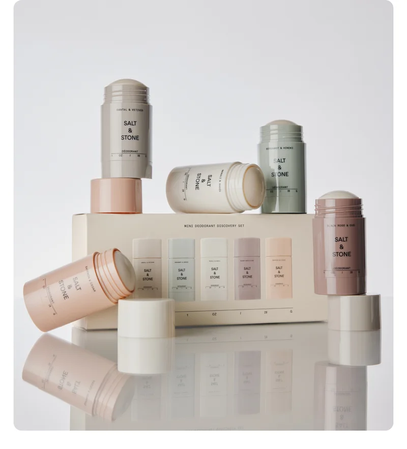 A LITTLE UPDATE Why stop at four minis? Explore five award-winning scents in the upgraded Mini Deodorant Discovery Set—now with Saffron & Cedar. GET THE SET