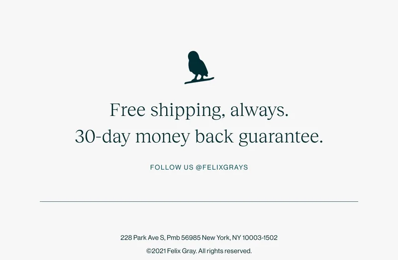 Free shipping, always.