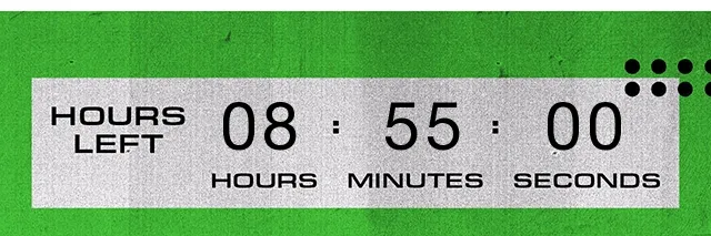 Hours Left Countdown Clock