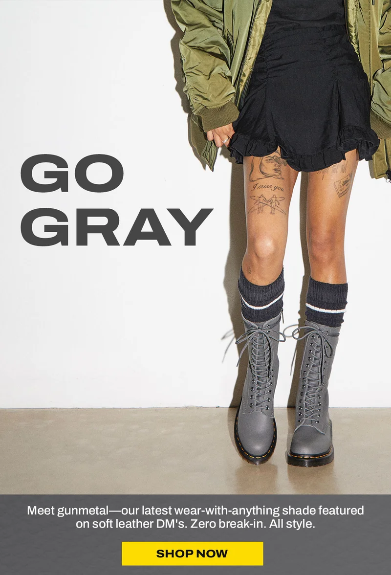 Gray leather lace up boots | Shop Now
