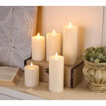 Home Reflections 5-pc Flameless Pillar Candles with Gift Box