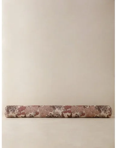 Garden Walk Linen Pillow by Sarah Sherman Samuel-Blush / Long Bolster