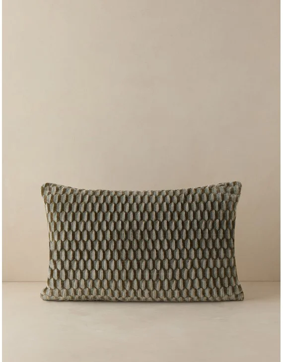 Allegra Velvet Pillow by Scalamandre-Mineral / Lumbar