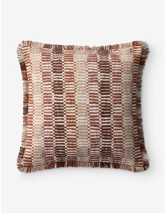 Hanneli Pillow-Orange and Multi / Square / Polyester