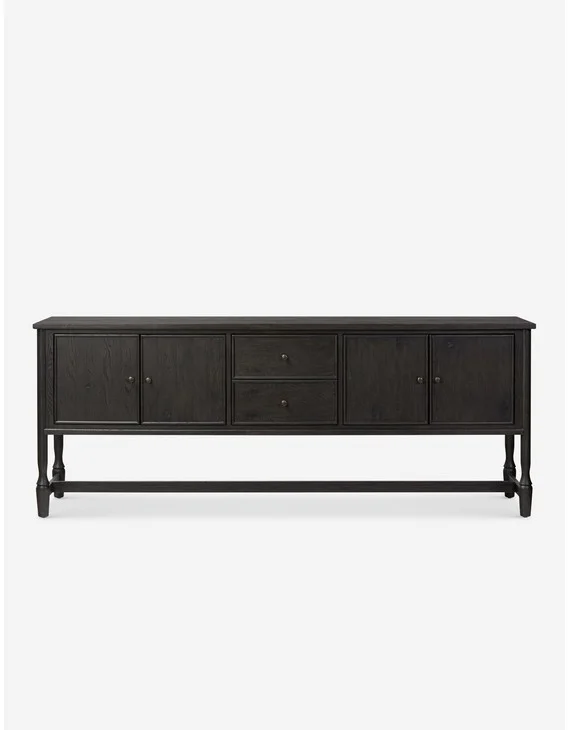 Bari Sideboard by Amber Lewis x Four Hands-Smoked Black / 84"W