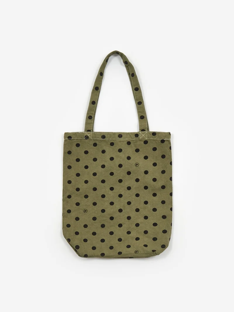 Image of Goodhood Lifestore Small Polka Dot Tote Bag - Olive