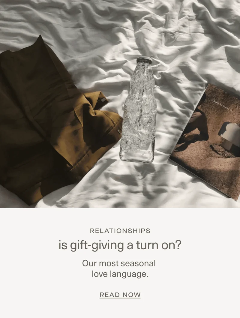 Is gift-giving a turn on?