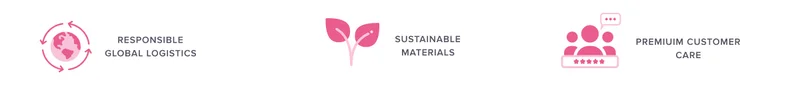 Responsible global logistics, sustainable materials, premium customer care