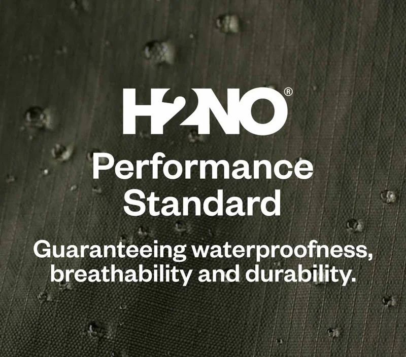 H2No Performance Standard. Guaranteeing waterproofness, breathability and durability.