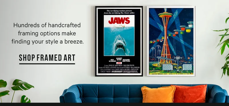 Hundreds of handcrafted framing options make finding your style a breeze - SHOP FRAMED ART