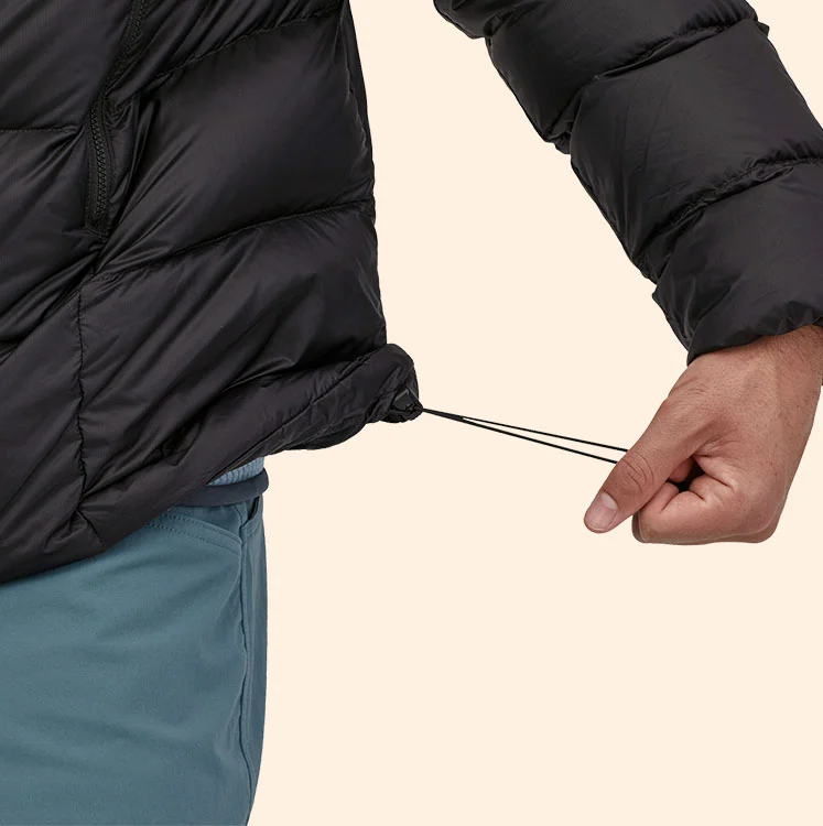 Dual-adjust cord-lock system at hem