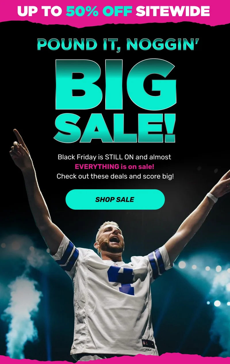 Black Friday is STILL ON and almost EVERYTHING is on sale! SHOP UP TO 50% OFF