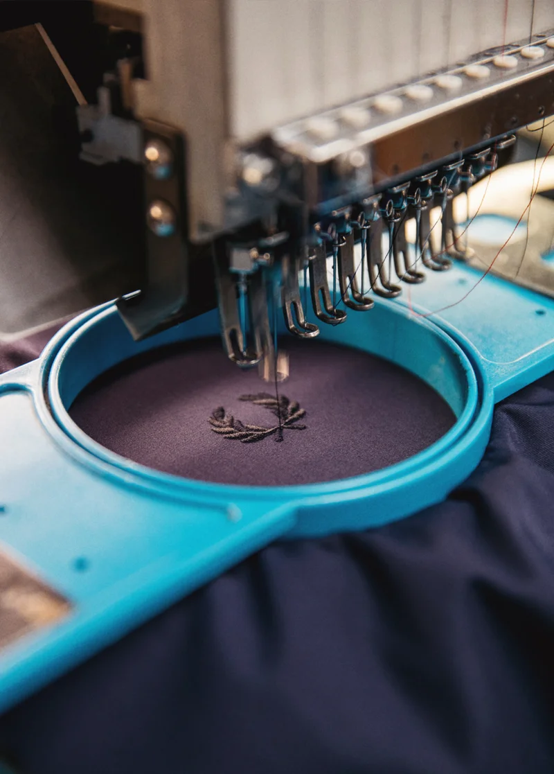 Made In England: Fred Perry laurel wreath stitching in local UK Factory