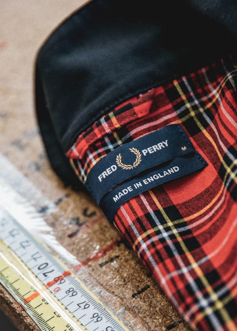 Made In England: A label from a Fred Perry Harrington Jacket
