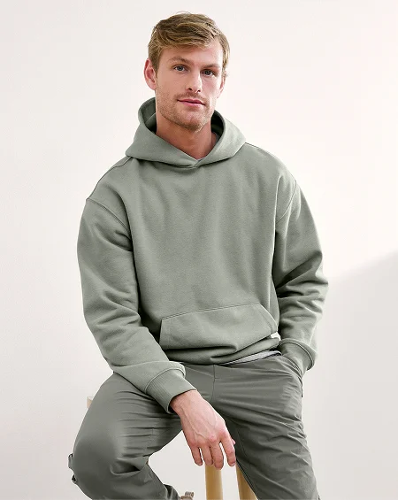 LuxeFleece Classic Men's Hoodie in Grey Sage
