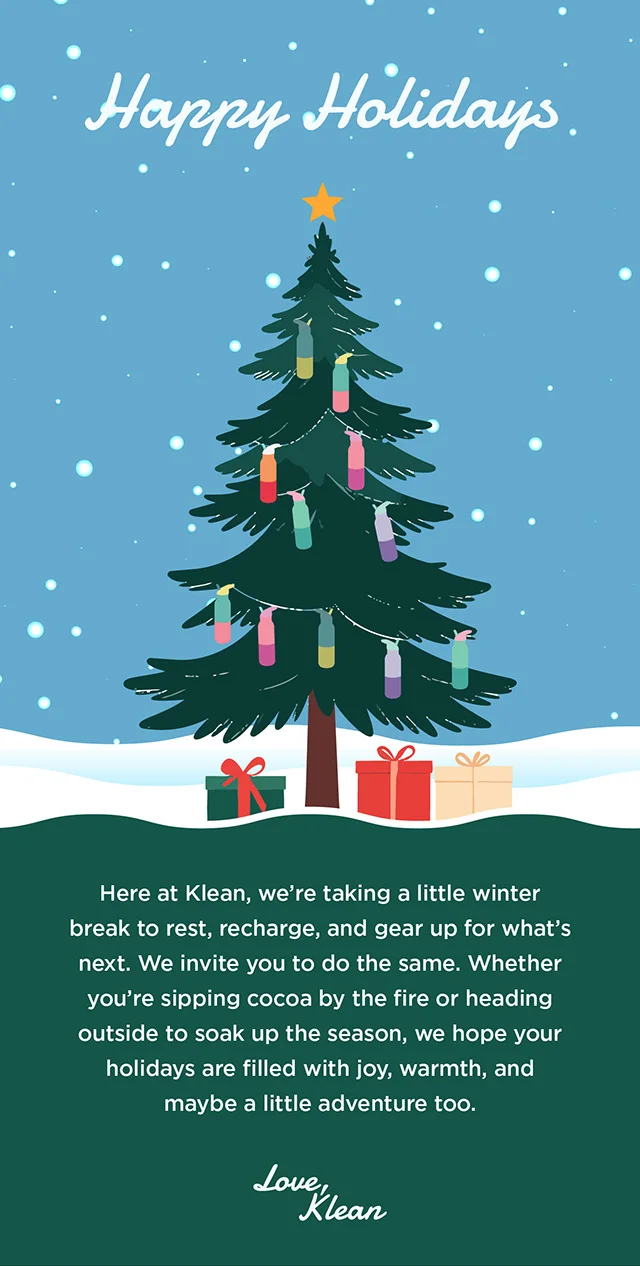 Happy Holidays fom Klean