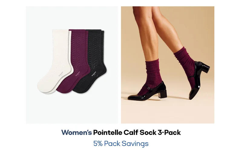 Women's Pointelle Calf Sock 3-Pack 5% Pack Savings