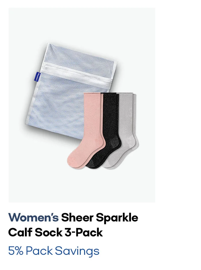 Women's Sheer Sparkle Calf Sock 3-Pack 5% Pack Savings