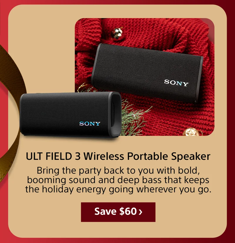 ULT FIELD 3 Wireless Portable Speaker Bring the party back to you with bold, booming sound and deep bass that keeps the holiday energy going wherever you go. Save