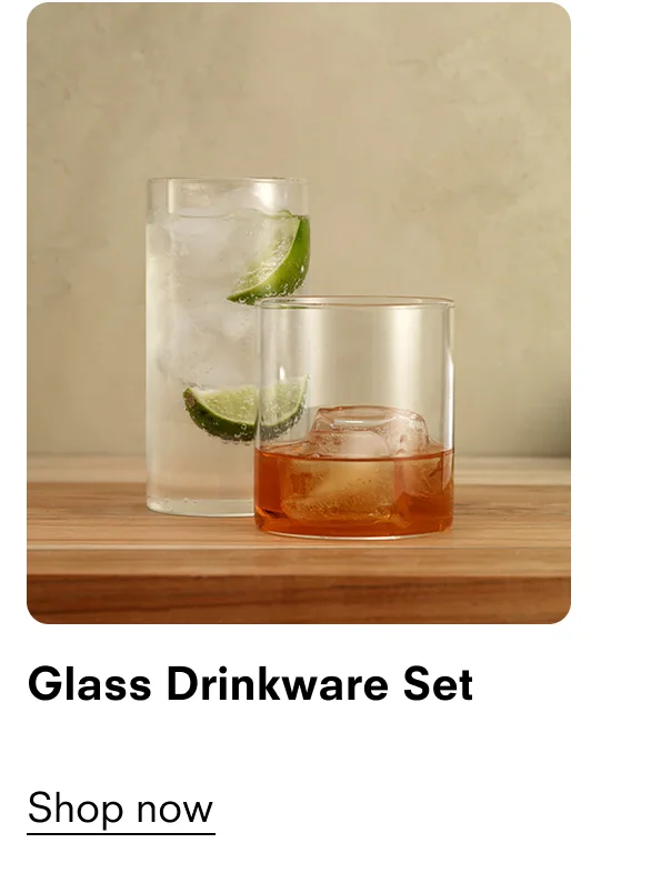 Glass Drinkware Set