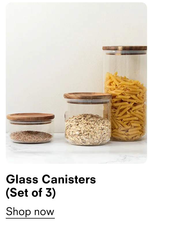 Glass Canisters (Set of 3)
