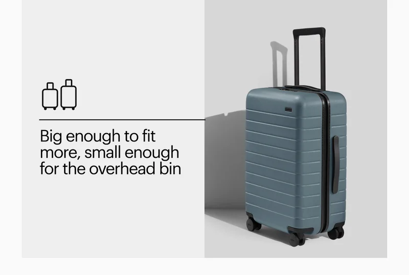 Big enough to fit more, small enough for the overhead bin